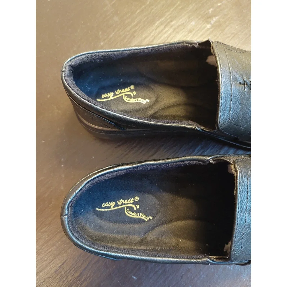 Easy Street Women's Ultimate Slip On Loafer With Stretch Black Size  7M $60 NEW!